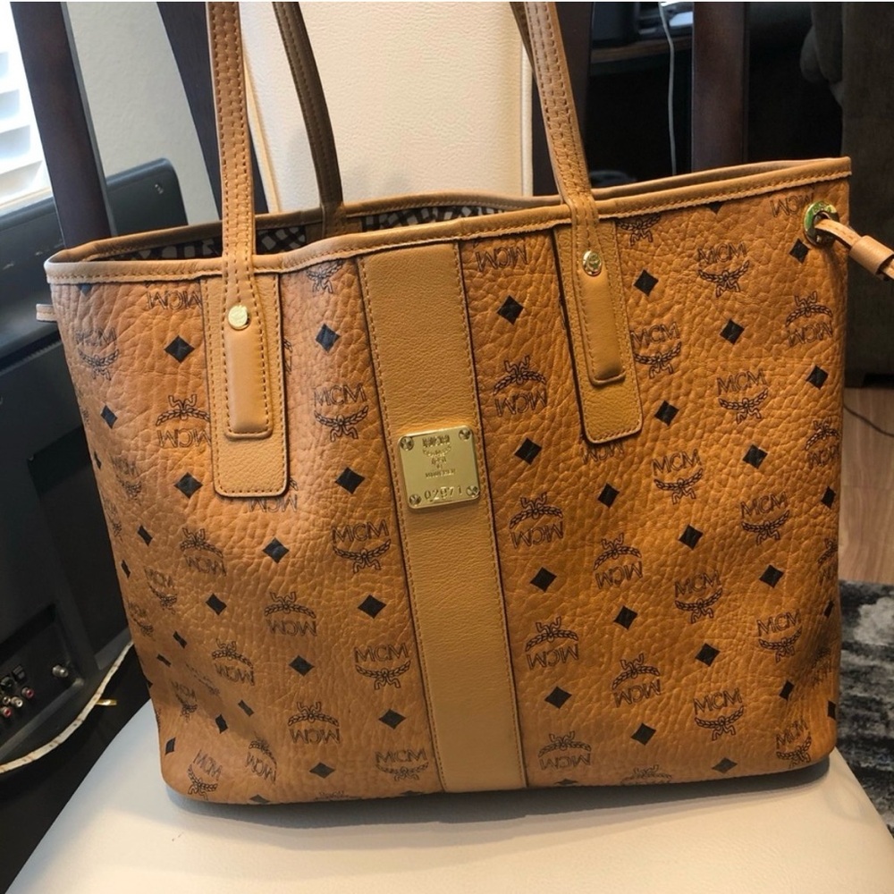MCM Cognac Visetos Tote